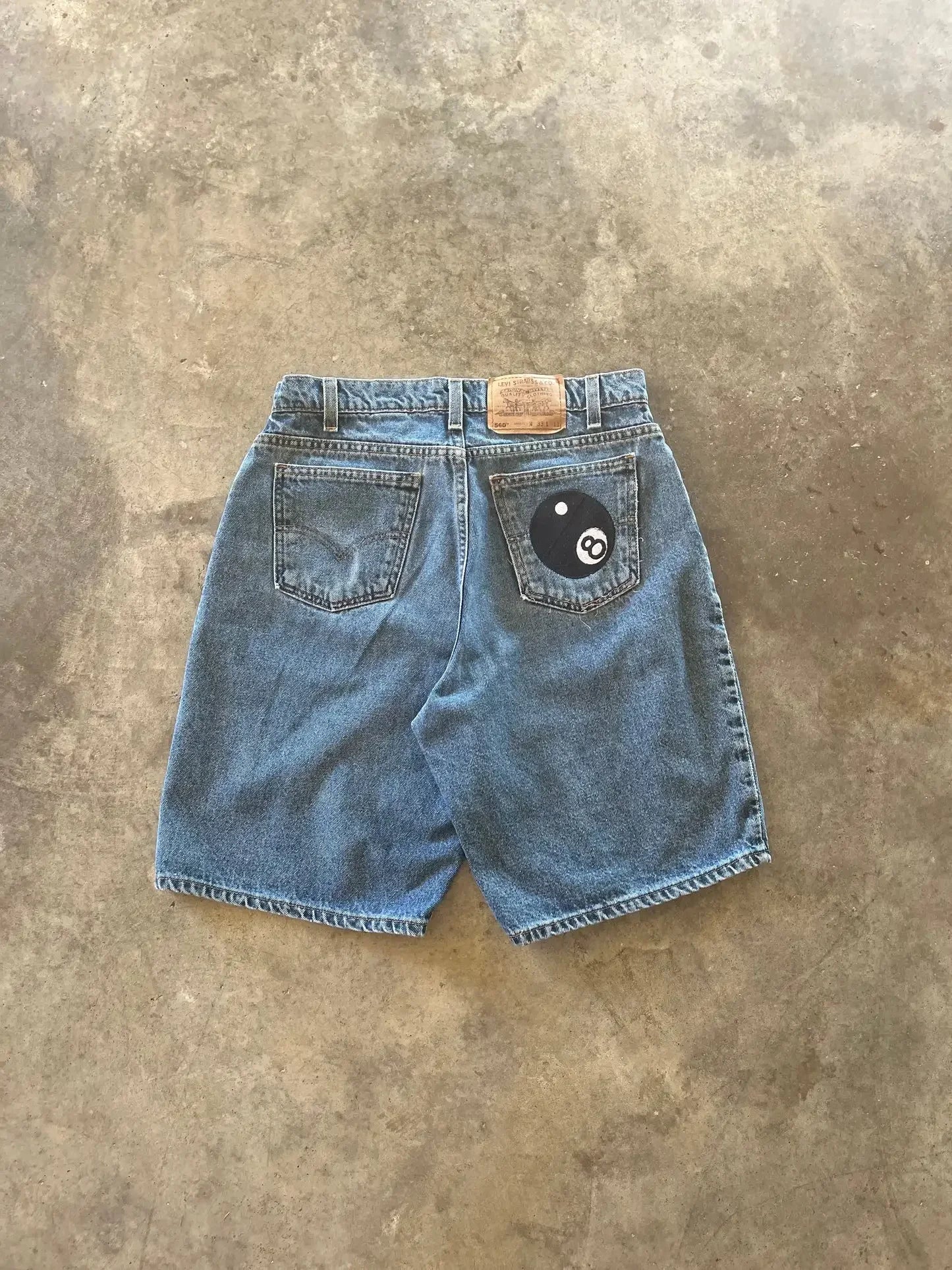 8 Ball Embroided Jorts